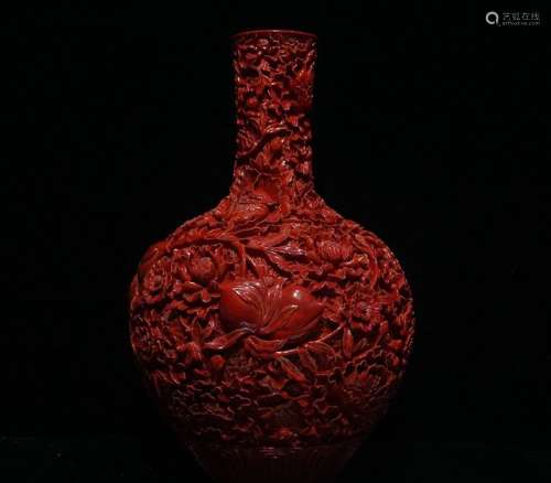 An Extremely Rare Underglaze Red Porcelain Vase