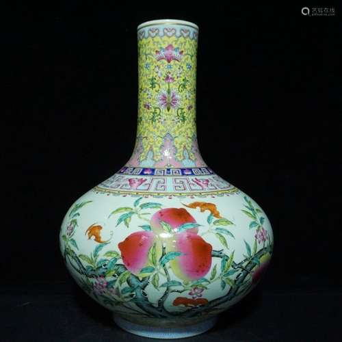 A Famille Rose Porcelain Vase