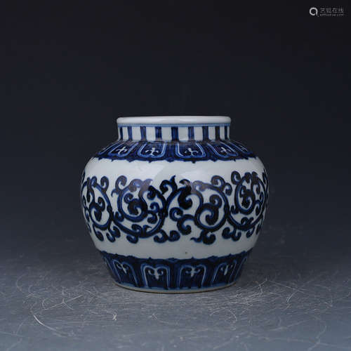 A Blue and White Porcelain Jar