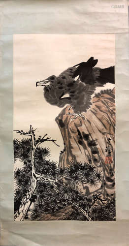 KUCHAN LI <PINE TREE & MOUNTAIN EAGLE> PAINTING