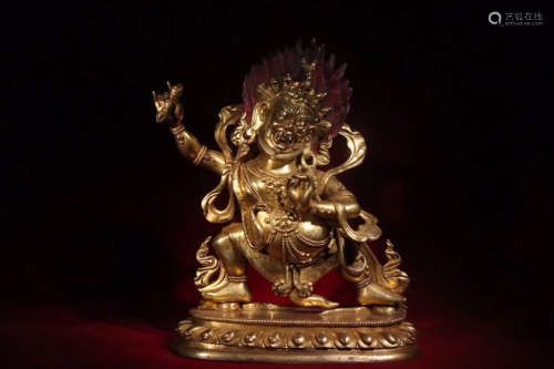 17-19TH CENTURY, AN OLD VAJRA DHARMA STATUE