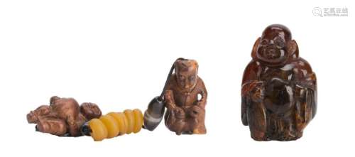 Group of Three Carved netsuke