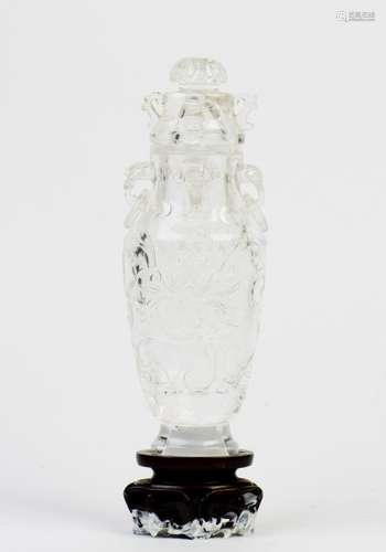 A CRYSTAL VASE