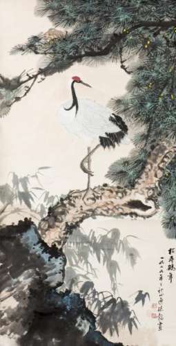ANONYMOUS, A CHINESE PAINTING OF CRANE