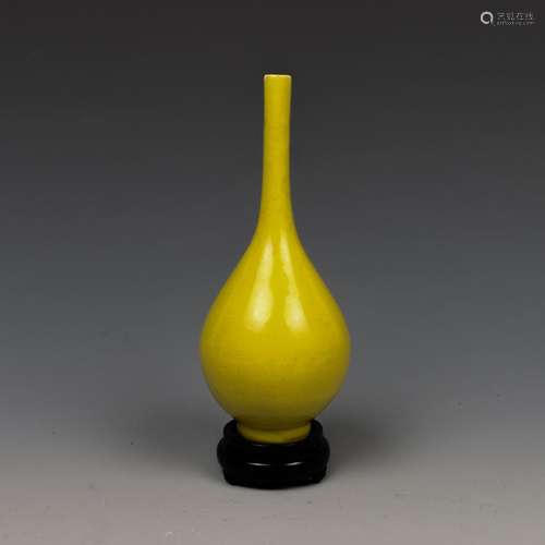 YELLOW GLAZED VASE