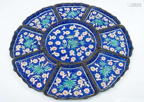 SET OF CLOISONNE SWEETMEAT TRAYS