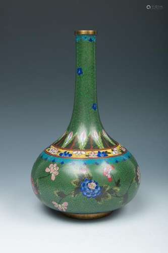 LONG NECK CLOISONNE VASE