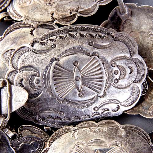 Sterling Silver Belt and Buckle: Frank Patania Navajo