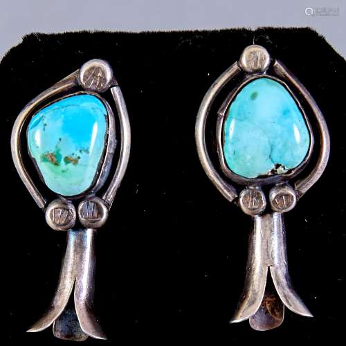 4 Pair Navajo Earrings G. Webster Richard Blatts