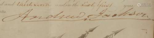 One Andrew Jackson Signed Historical Document
