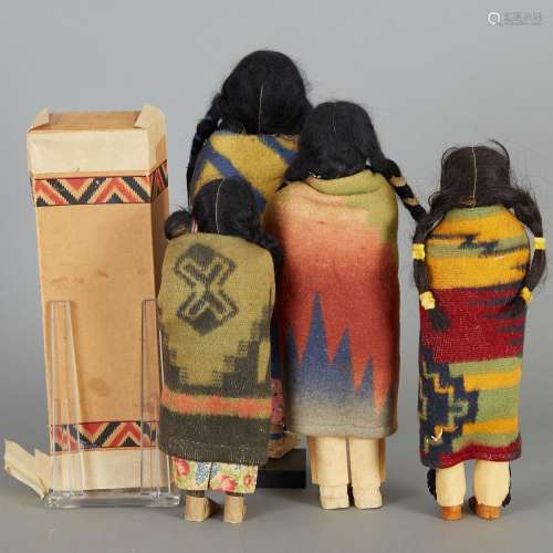 Group of 5 Skookum Dolls Original Box