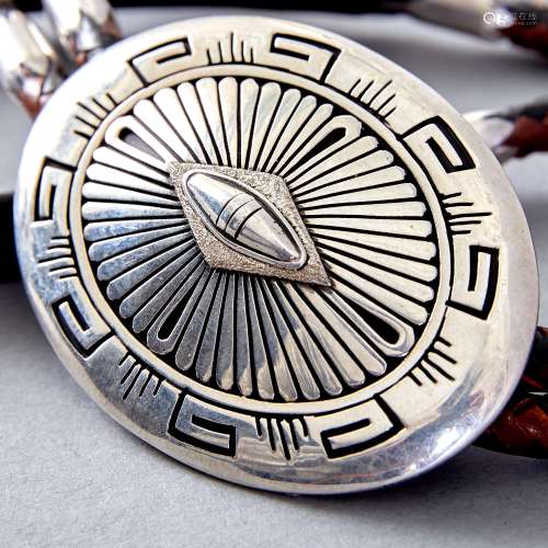 Navajo Robert Joe Sterling Bolo Tie