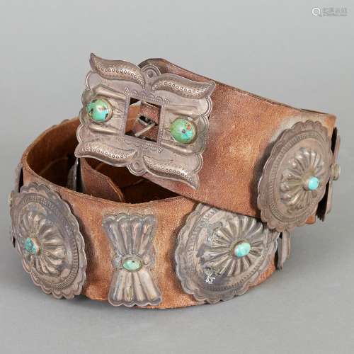 Old Pawn Concho Belt c. 1915-1920