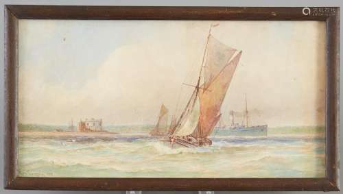 George Gregory Marine Ship Watercolor