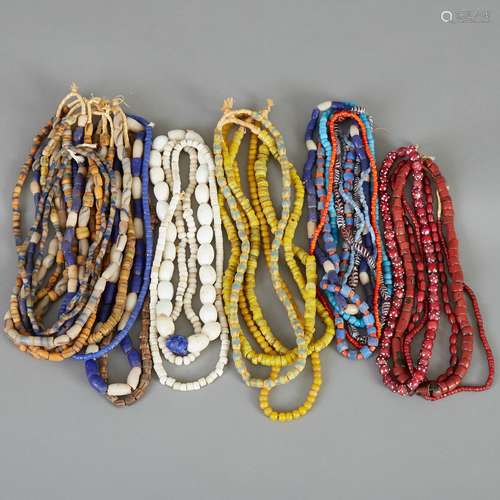 Lot of 26 Strings of Trade Beads 20th c.