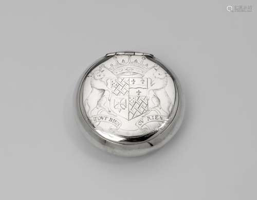 A late charles ii silver tobacco 