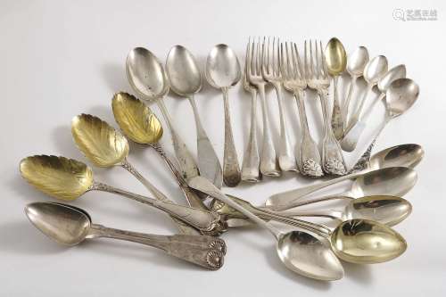 A miscellaneous flatware lot(to include continental & american):- six various