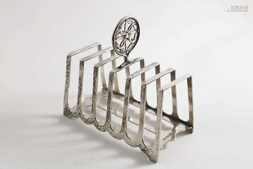A late victorian arts & crafts toast rack