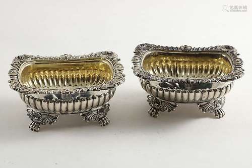 A pair of early victorian salts