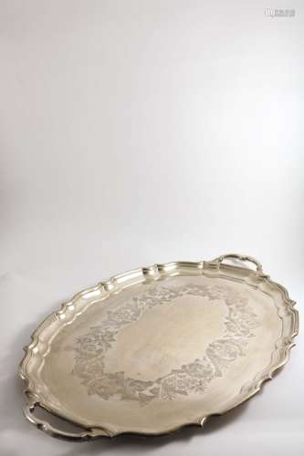 An early 20th century canadian two-handled tray