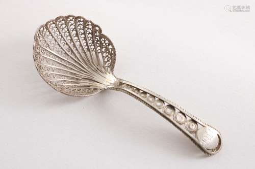 A george iii filigree caddy spoon