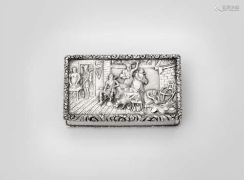 A george iv silver rectangular snuff box