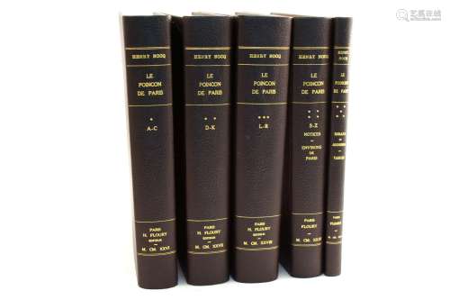 Nocq, h: le poincon de paris in five volumes (a-c, d-k, l-r, s-z & errata &