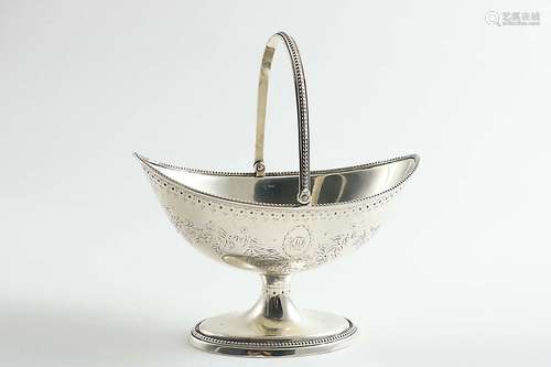 A george iii swing-handled sugar basket