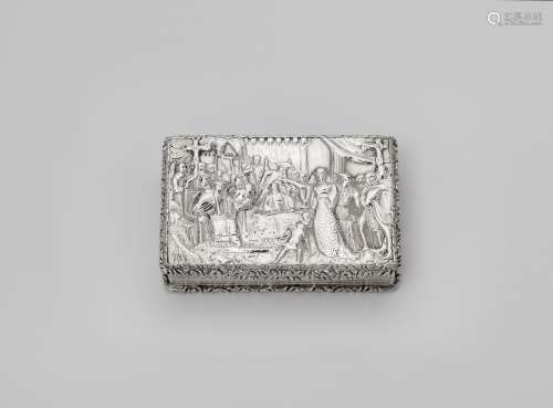A george iv silver rectangular snuff box