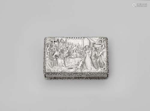 A george iv silver rectangular snuff box