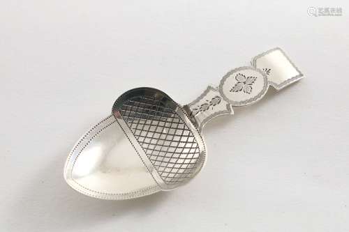 A george iii engraved caddy spoon