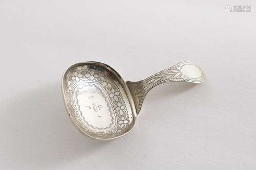 A george iii engraved caddy spoon