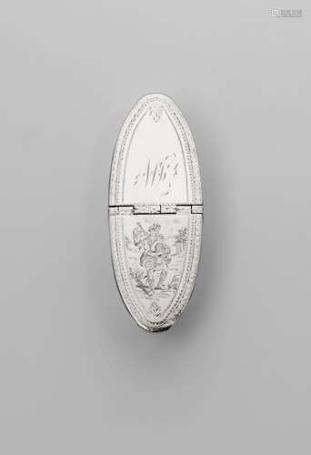 A george iii silver boat-shaped snuff box