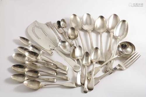 A mixed lot of flatware & cutlery:-