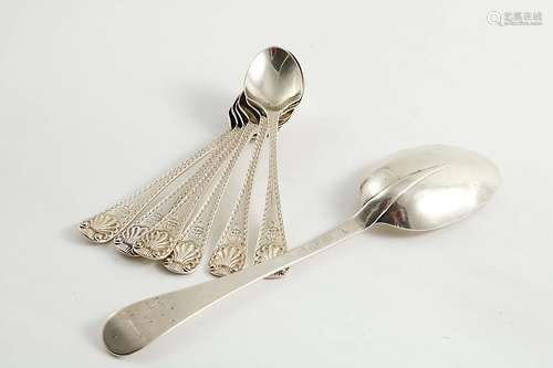 A set of six victorian egg spoons