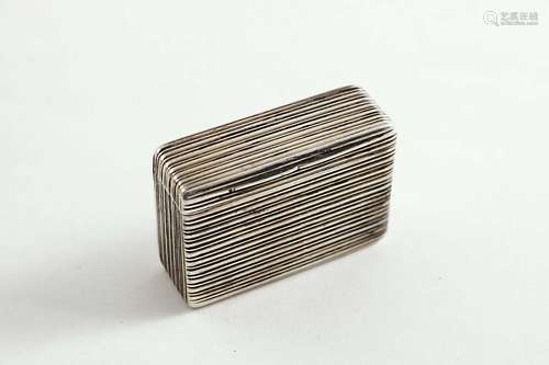 A george iv reeded rectangular snuff box