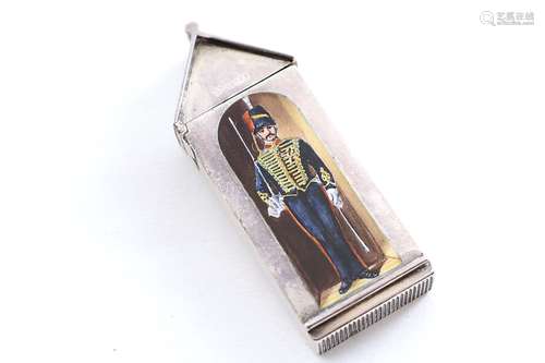 A victorian sentry box vesta case