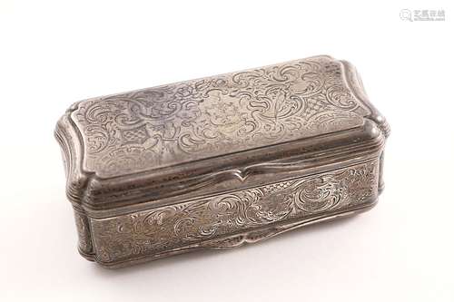 A victorian engraved snuff box