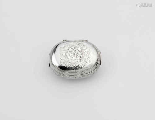 A charles ii oval silver spice box