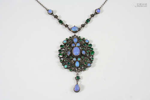 An arts and crafts pendant by arthur (1862-1928) and georgie gaskin (1866-1934)