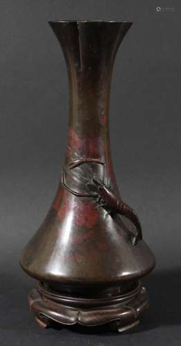Japanese bronze vase,