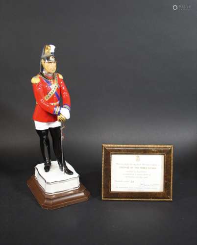 Royal worcester figure - colonel of the noble guard