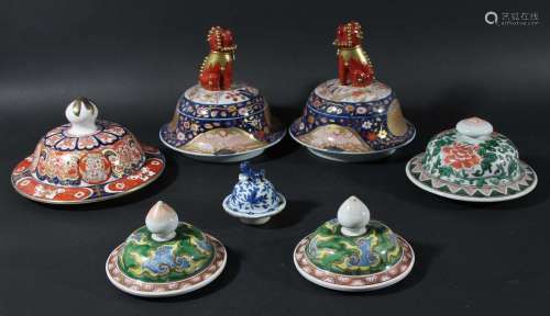 Collection of porcelain covers,mainly 18th and 19th century chinese and chinese
