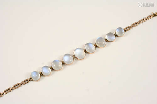 A moonstone and gold bracelet