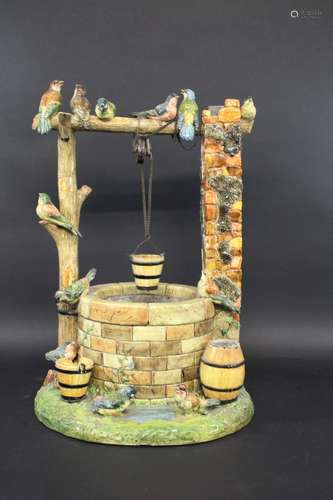 Delphin massier - vallauris pottery wishing well