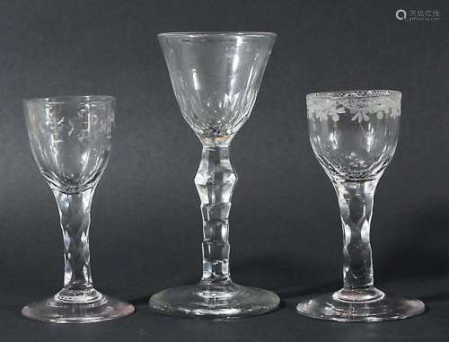 Collection of glassware,to include rummers, faceted stem wines and a set of