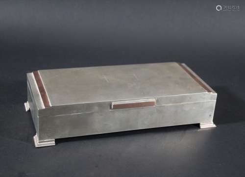 Art deco style silver cigarette box