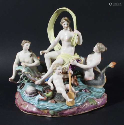 Samson group of the birth of venus,19th century, the goddess sat in a shell
