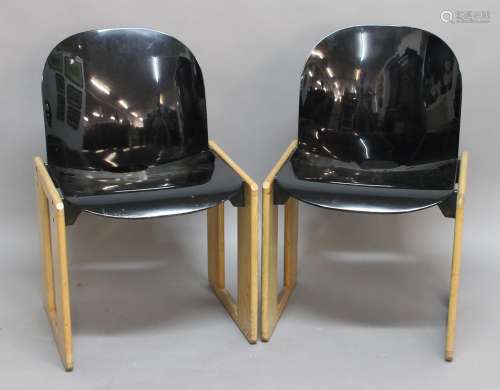 Pair of dialogo italian dining chairs - scarpa for b&b italia
