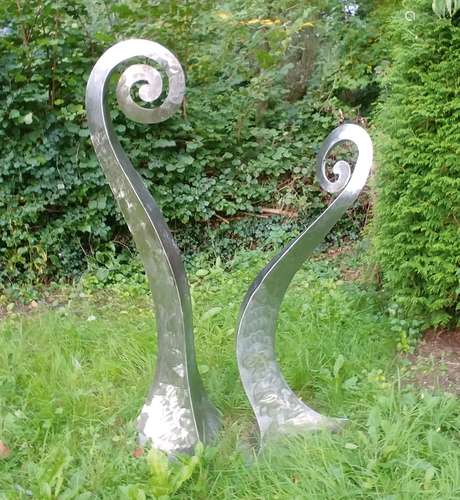 Oliver strong - garden sculpture 'fiddle heads'